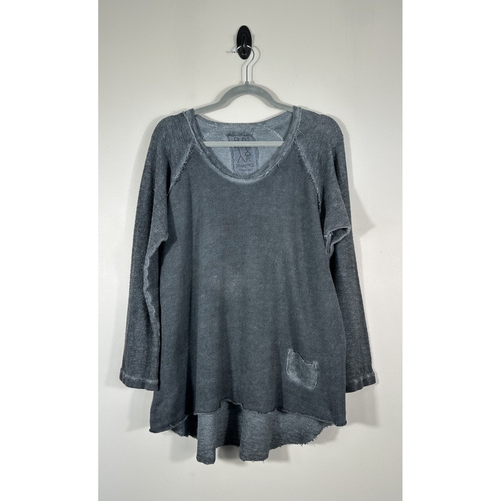 Pete & Greta Johnny Was Top Womens Small Gray Percy Pullover Boho Read